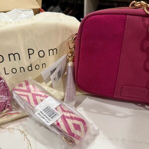 Pom Pom London Cerise Pink Crossbody Bag